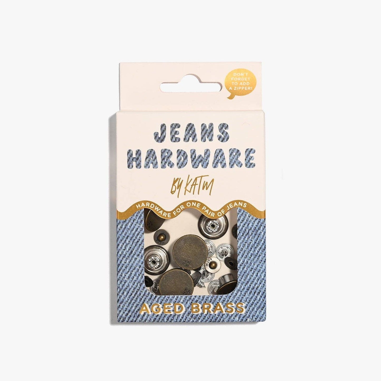 Kylie and The Machine-Jeans Hardware Kit - Aged Brass-hardware kit-gather here online