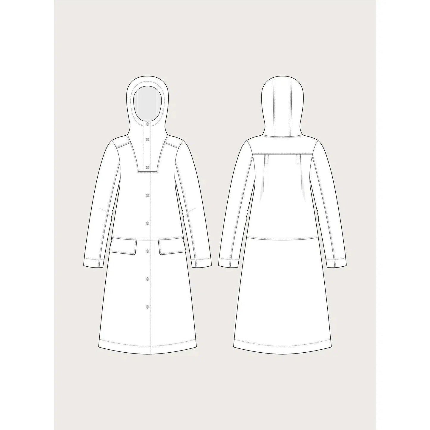 Assembly Line-Hoodie Parka Pattern-sewing pattern-gather here online