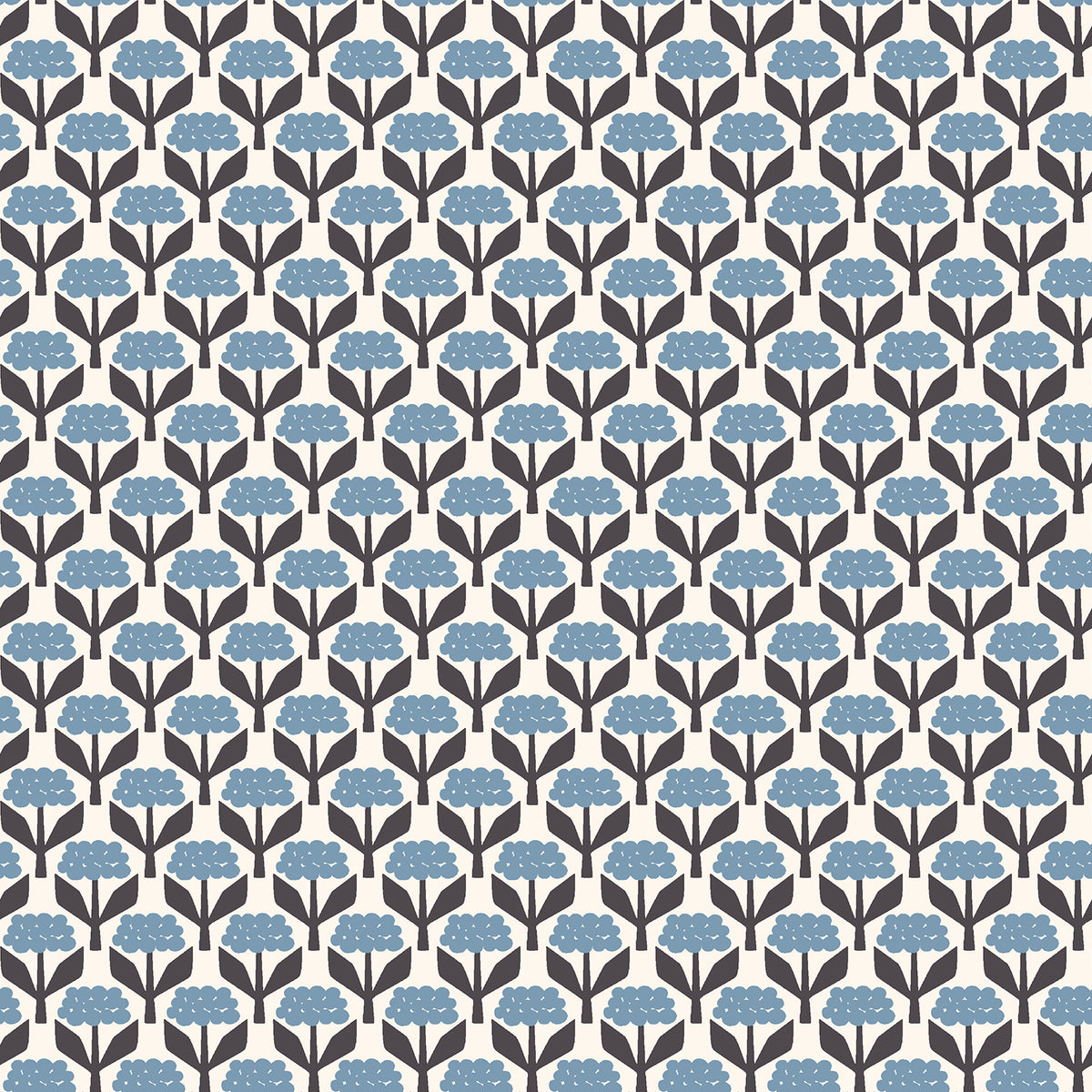 Cotton + Steel-Dewdrop Blue Flower-fabric-gather here online