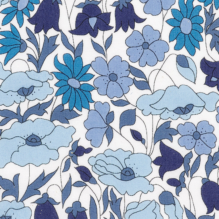 Tana Lawn - Poppy And Daisy Dark Blue