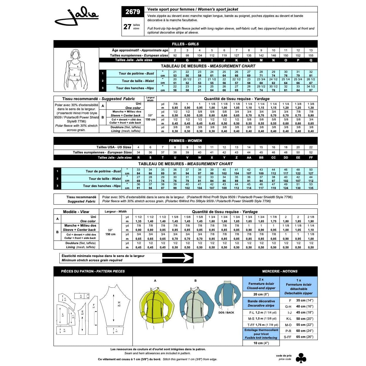 2679 // Stretch Softshell Jacket - Jalie