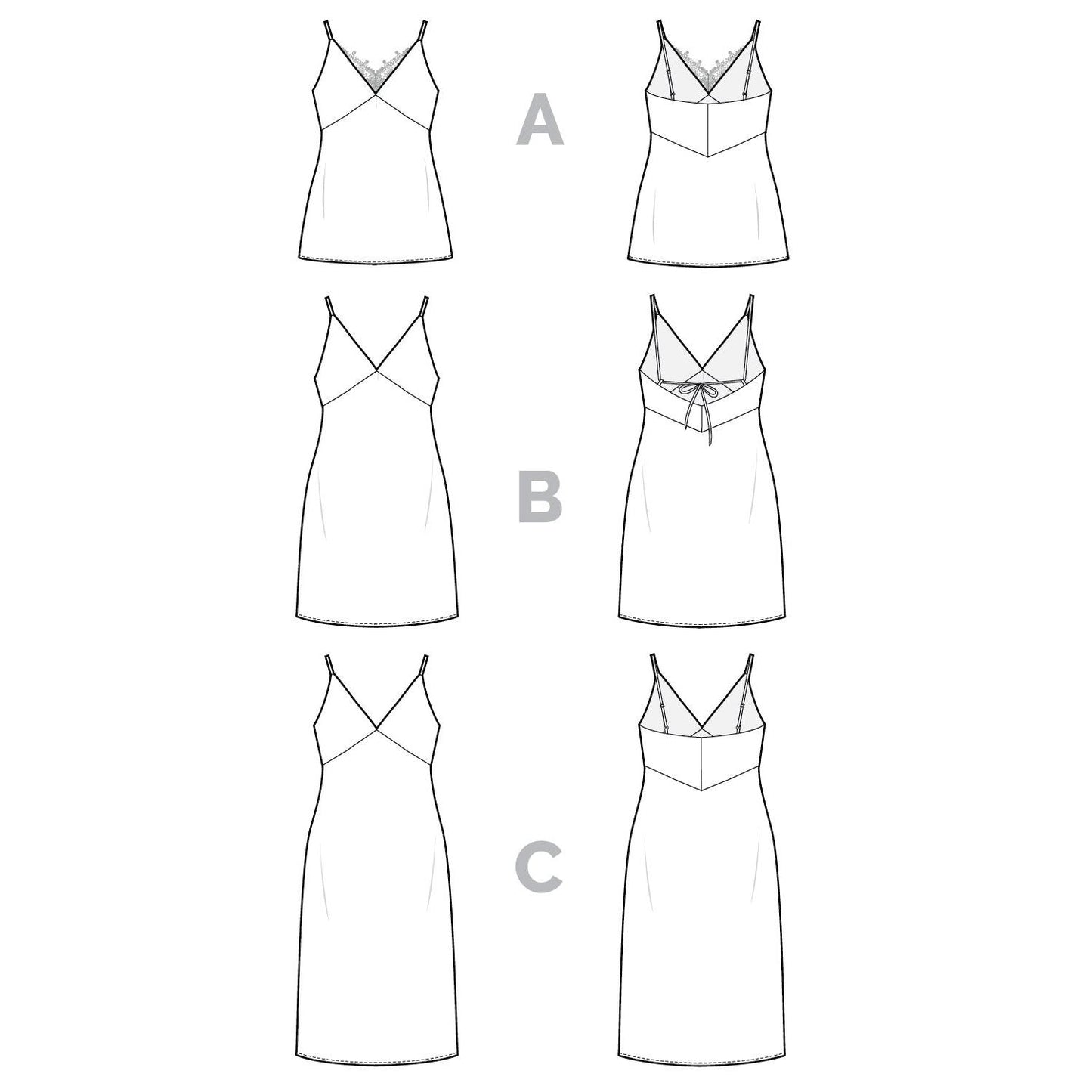 Simone Slip Dress + Camisole Pattern