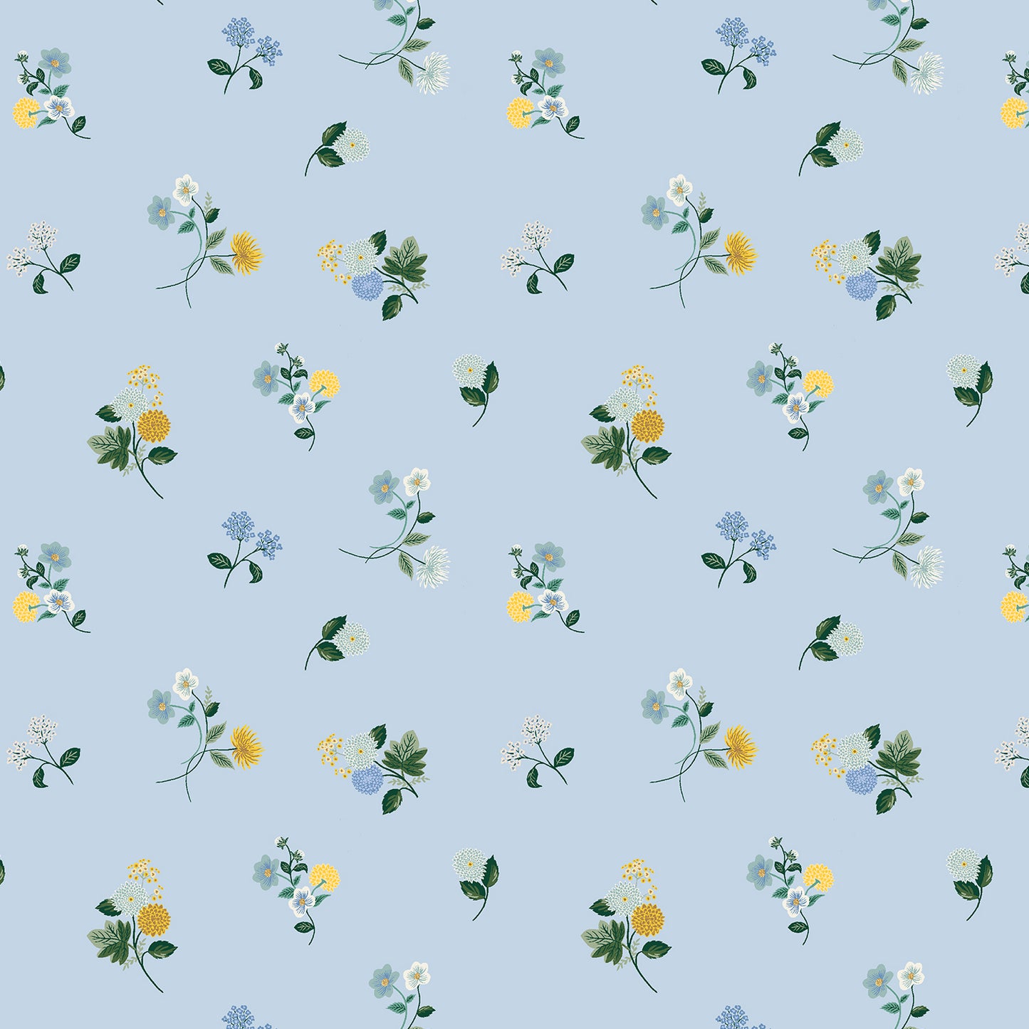 Cotton + Steel-Ditsy Dahlia Blue-fabric-gather here online
