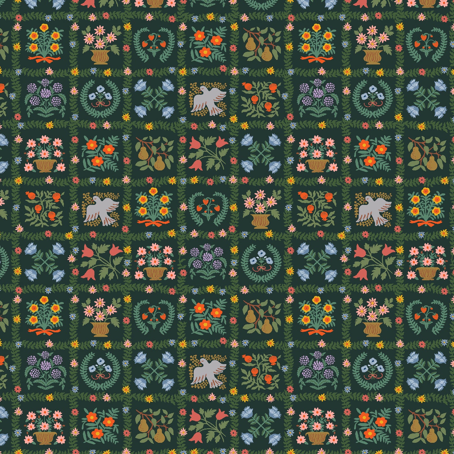 Cotton + Steel-Garden Album Evergreen-fabric-gather here online
