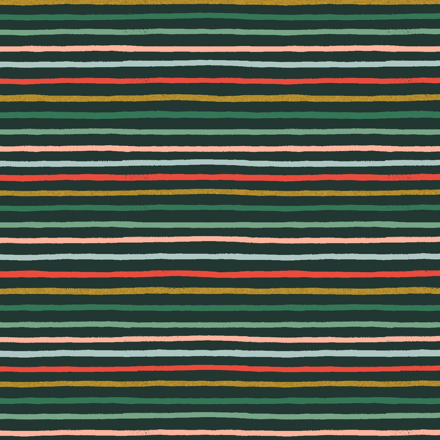 Cotton + Steel-Festive Stripe Evergreen Metallic-fabric-gather here online