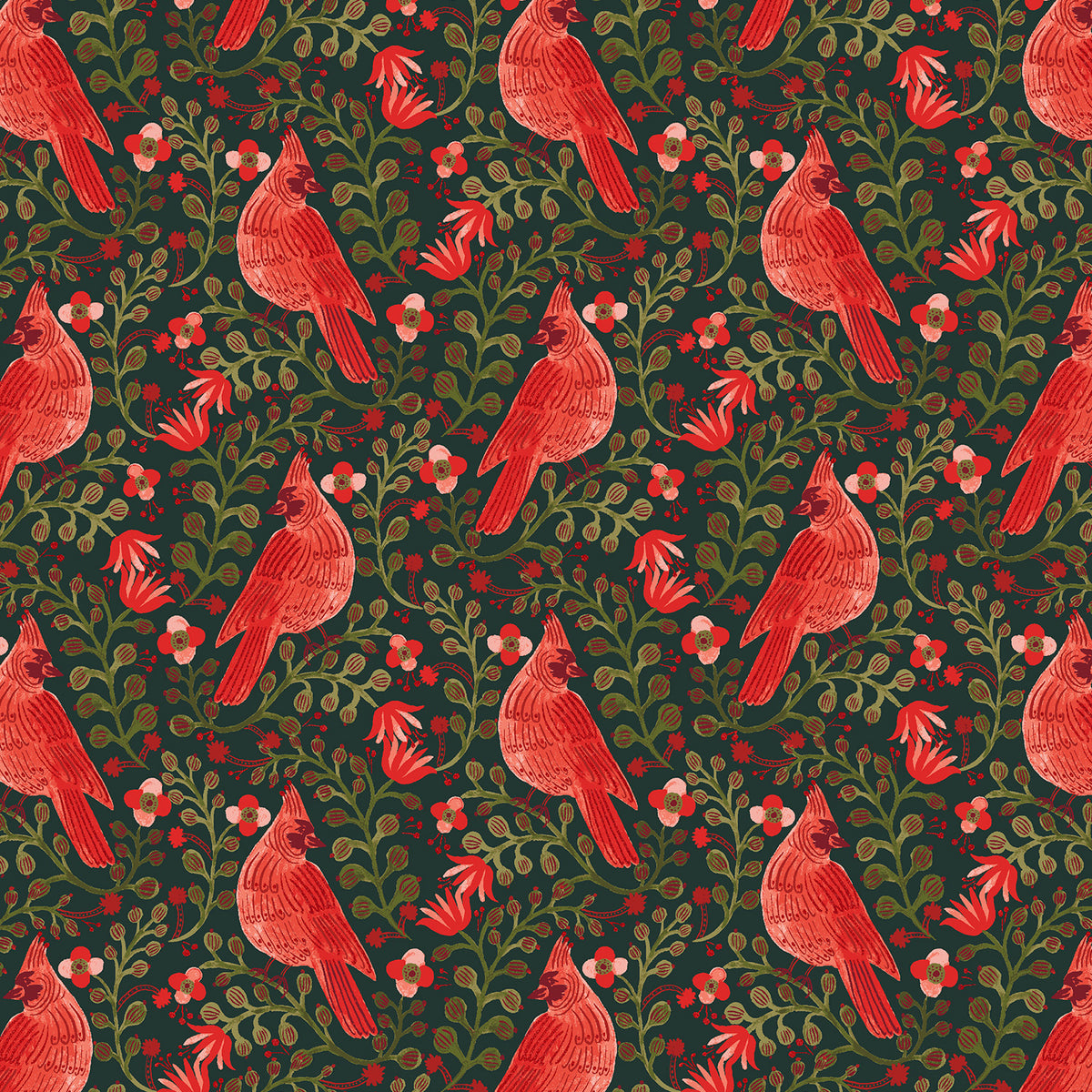 Cardinals Evergreen Metallic