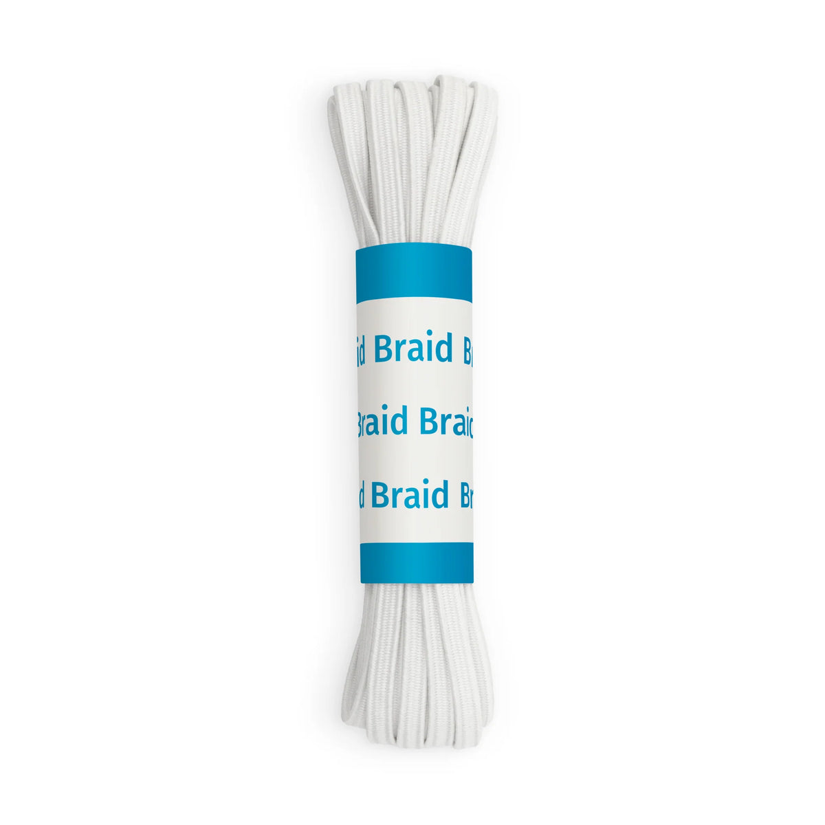1/8" White Braided Elastic, 4yds