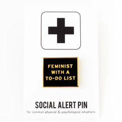 Word For Word-Feminist With A To-Do List Enamel Pin-accessory-gather here online