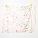 Kokka-Colorful Flowers Bloom Pale Pink, on 80% Cotton / 20% Silk Voile-fabric-gather here online