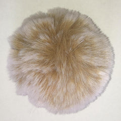 McPorter Farm-Faux Frosted Rabbit Fur Pompom - Frosted Tan-pompoms-gather here online