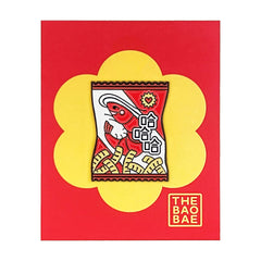 The Bao Bae-Shrimp Chips Enamel Pin-accessory-gather here online