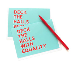 Word For Word-Deck The Halls with Equality Holiday Card, Word for Word Factory-greeting card-gather here online