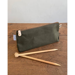 Artifact-Knitting Pouch - Olive-accessory-gather here online