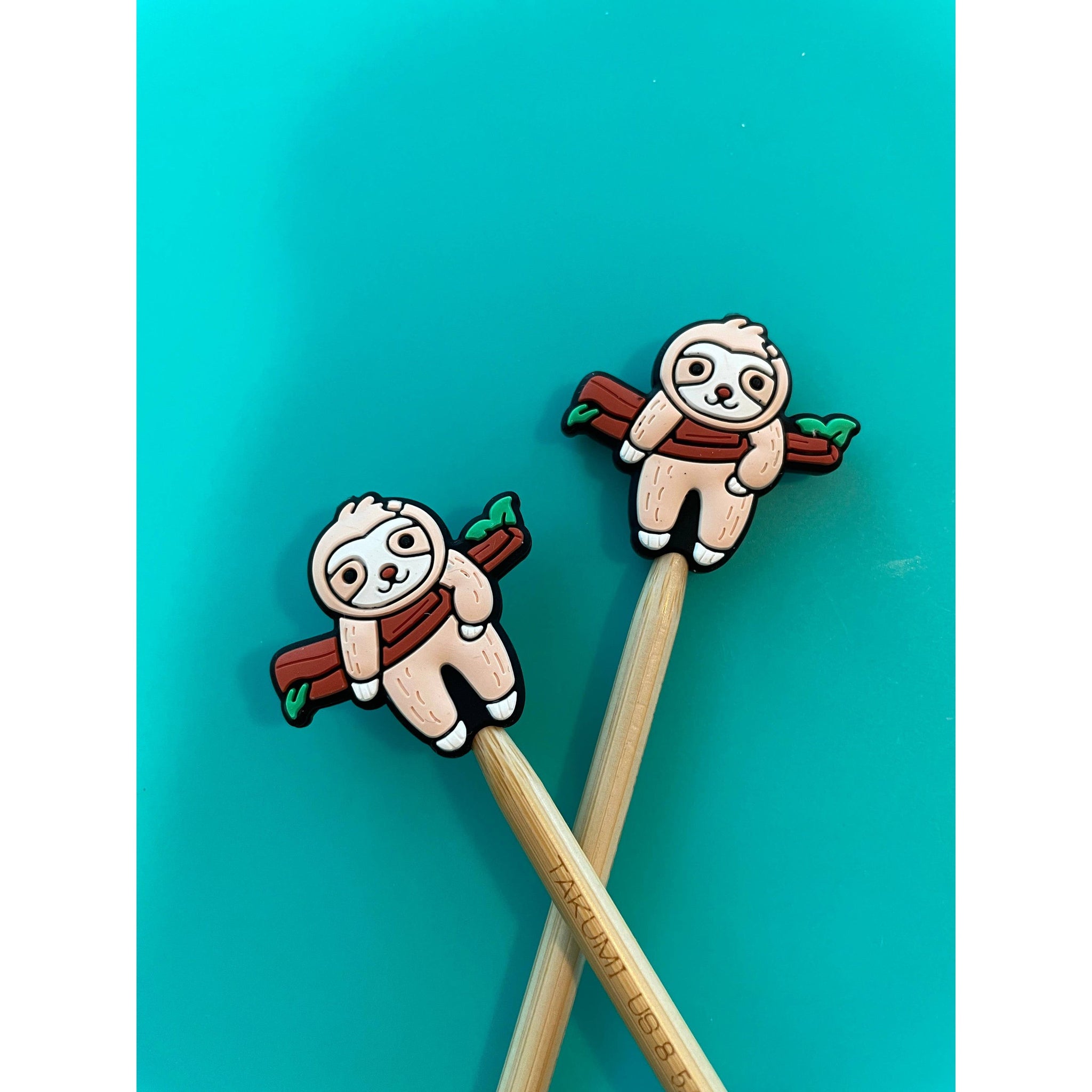 Comma Craft Co-Happy Sloth Knitting Needle Point Protectors-knitting notion-gather here online