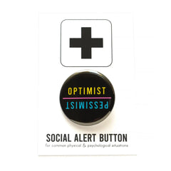 Word For Word-Optimist/Pessimist Pinback Button-accessory-gather here online
