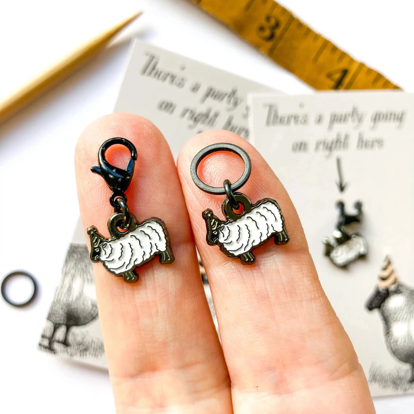 Firefly Notes-Party Sheep Removable Stitch Marker - Single-knitting notion-gather here online