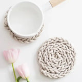 Flax & Twine-Finger Knit Trivet Kit-knitting / crochet kit-gather here online