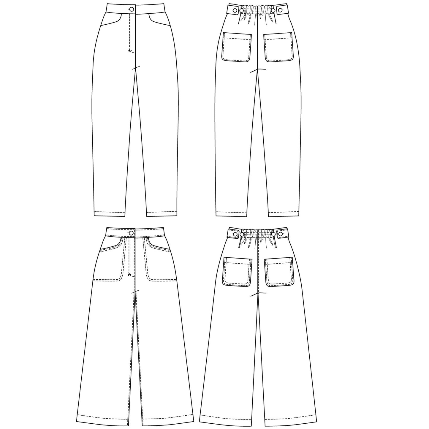 Named Clothing-Aina Trousers & Culottes Pattern-sewing pattern-gather here online