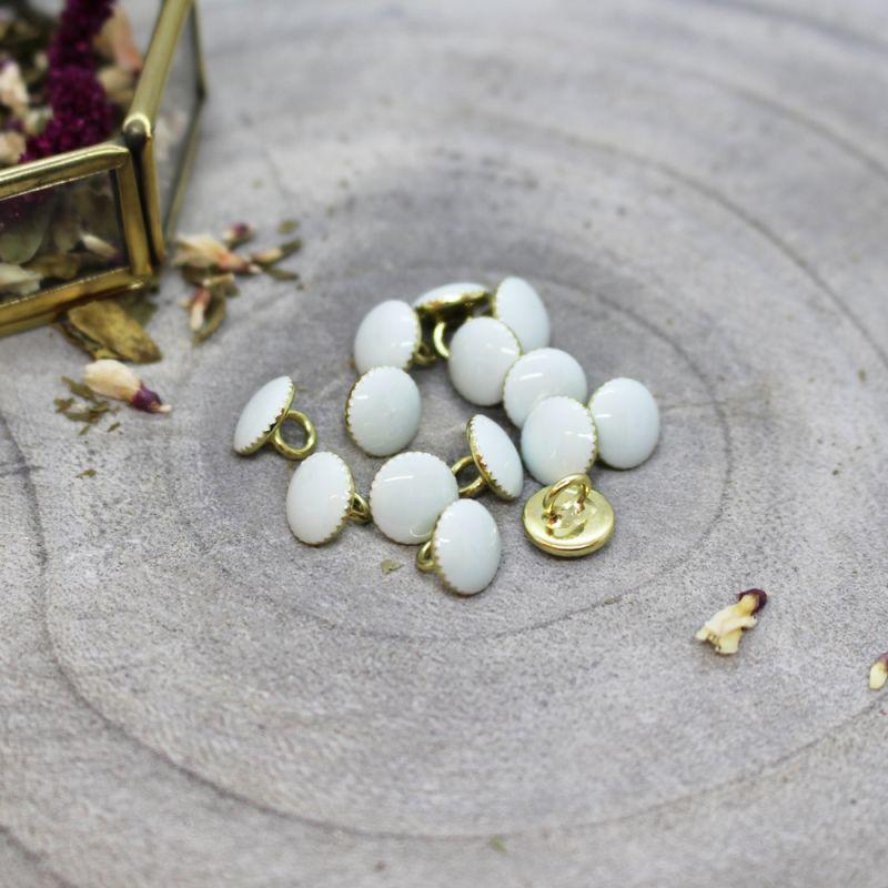 Atelier Brunette - 9mm Gem Buttons (each) - 17 Sage - gatherhereonline.com