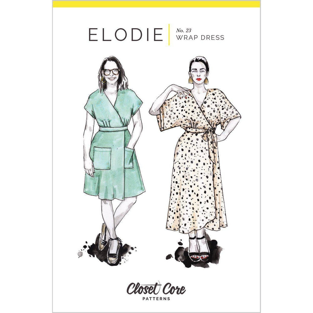 Closet Core Patterns-Elodie Wrap Dress Pattern-sewing pattern-gather here online