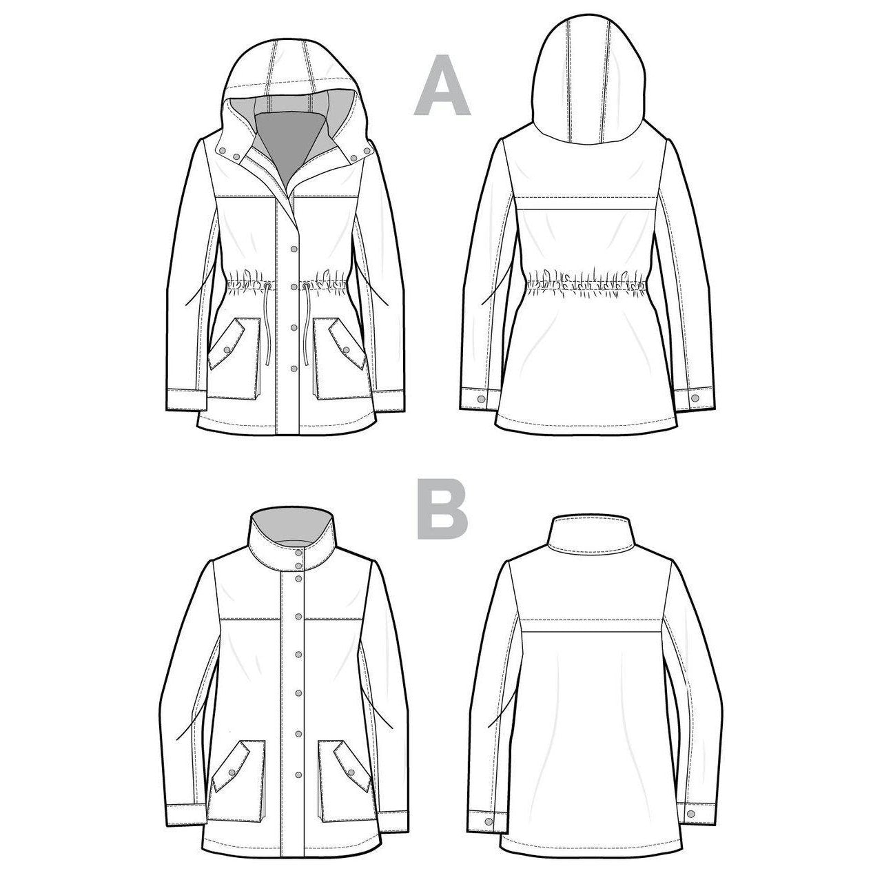 Closet Core Patterns-Kelly Anorak Jacket Pattern-sewing pattern-gather here online