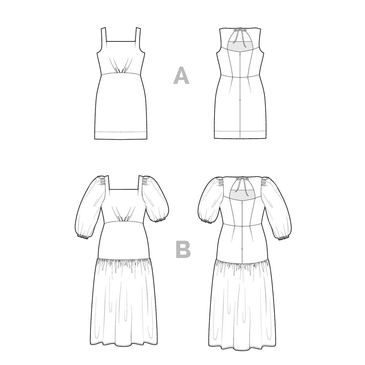 Closet Core Patterns-Pauline Dress Pattern-sewing pattern-gather here online