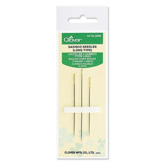 Clover - Long Sashiko Needles - 3ct. - - gatherhereonline.com