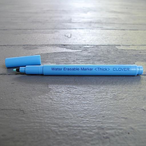 Clover Water Soluble Fabric Marker Fine Blue