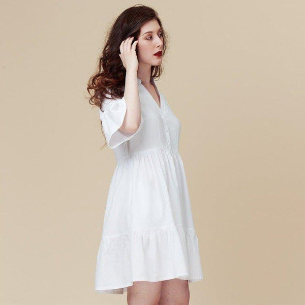 White Cotton Gauze Maxi Dress – Dear Society