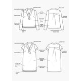Grainline Studio-Augusta Shirt and Dress-sewing pattern-gather here online