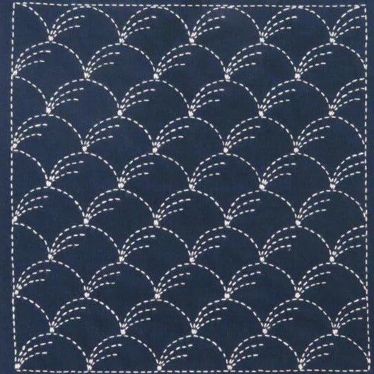 Olympus-Sashiko Sampler, No. 201 - Kowaki Navy-embroidery pattern-gather here online