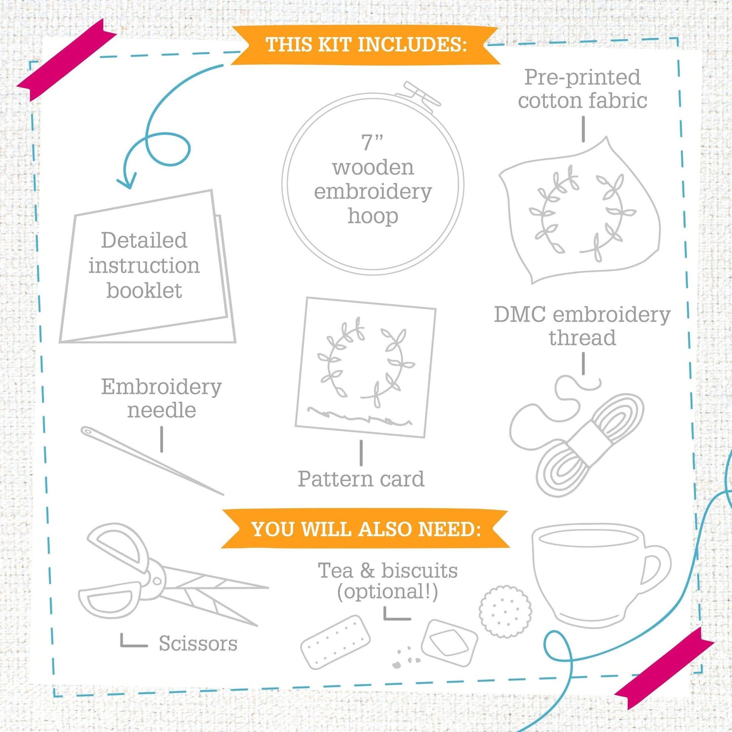 Hawthorn Handmade-Cat Embroidery Kit-embroidery kit-gather here online