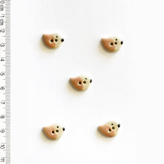Incomparable Buttons-Tiny Pink and White Birds-button-gather here online