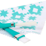 It's Sew Emma-Oh Sew Clean Brush & Cloth Set - Teal-notion-gather here online