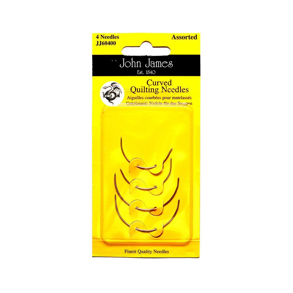John James-John James Curved Quilting Needles 4Ct.-sewing notion-gather here online