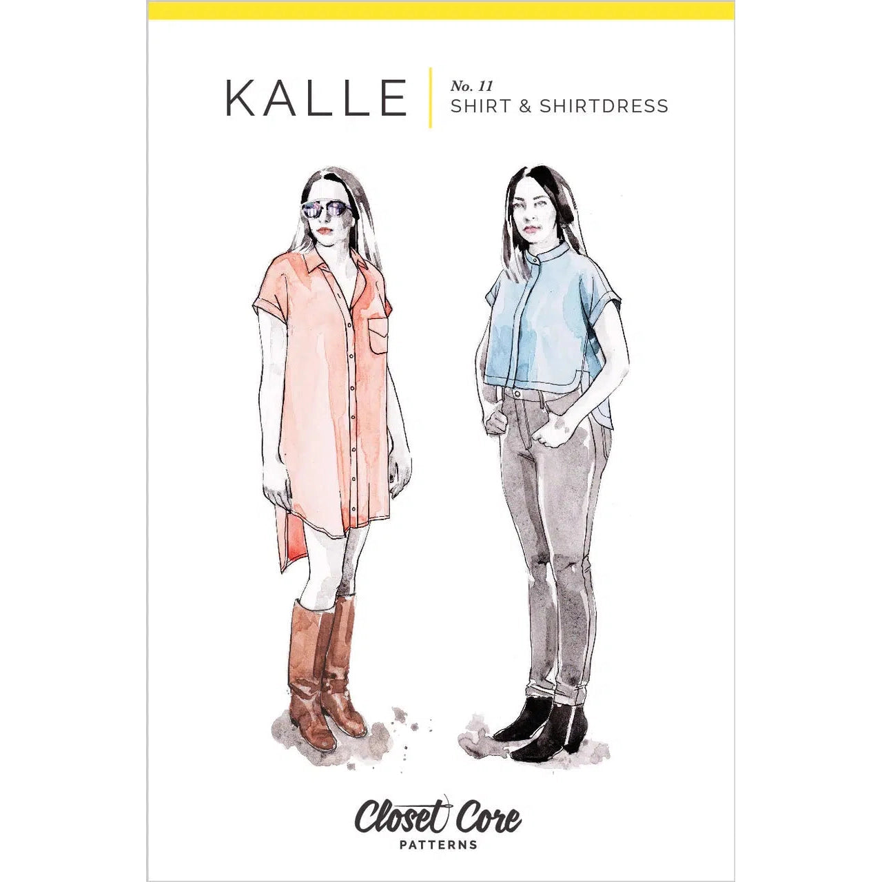 Closet Core Patterns-Kalle Shirt & Shirtdress Pattern-sewing pattern-gather here online