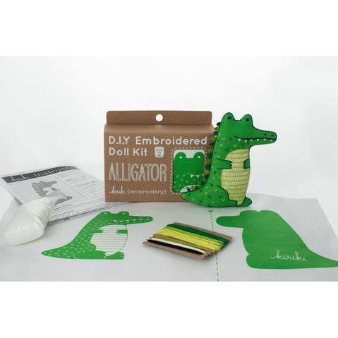 Kiriki Press - Alligator DIY Embroidery Kit - Default - gatherhereonline.com