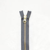 Klum House Workshop-14” Brass Zipper-zipper-Gray-gather here online