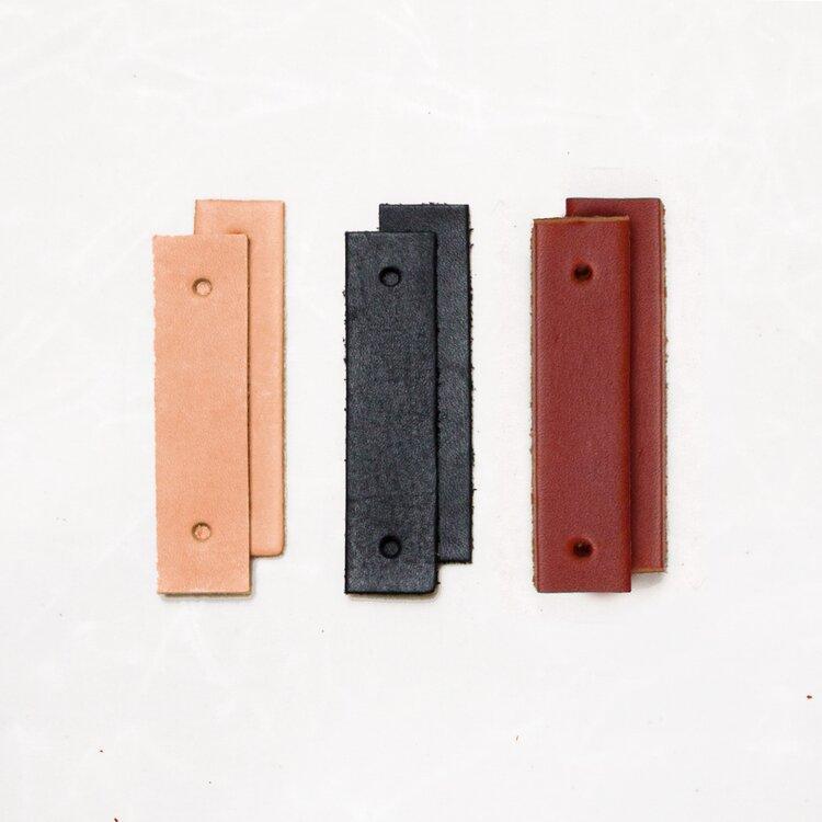 Klum House Workshop-Maywood Finishing Kit - Black Leather & Brass Hardware-sewing notion-gather here online