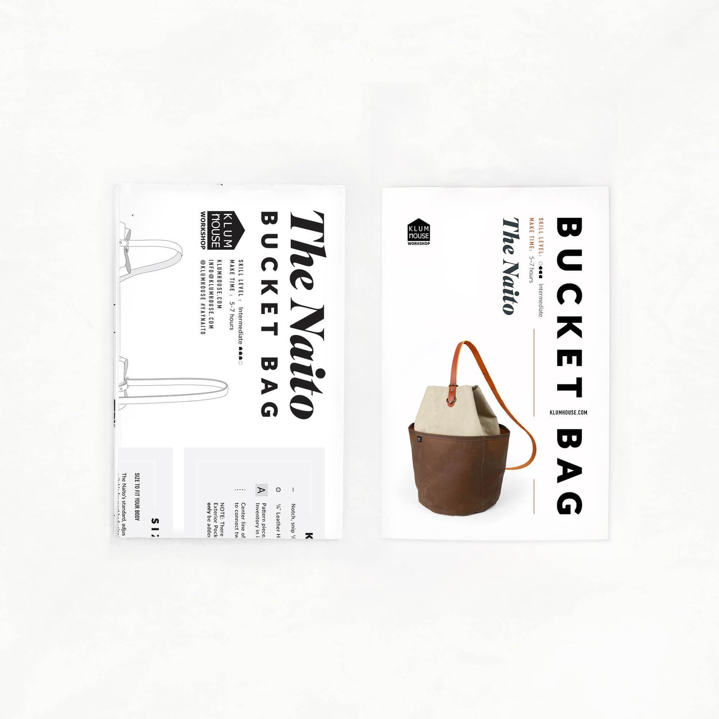 Klum House Workshop-Naito Bucket Bag Pattern-sewing pattern-gather here online