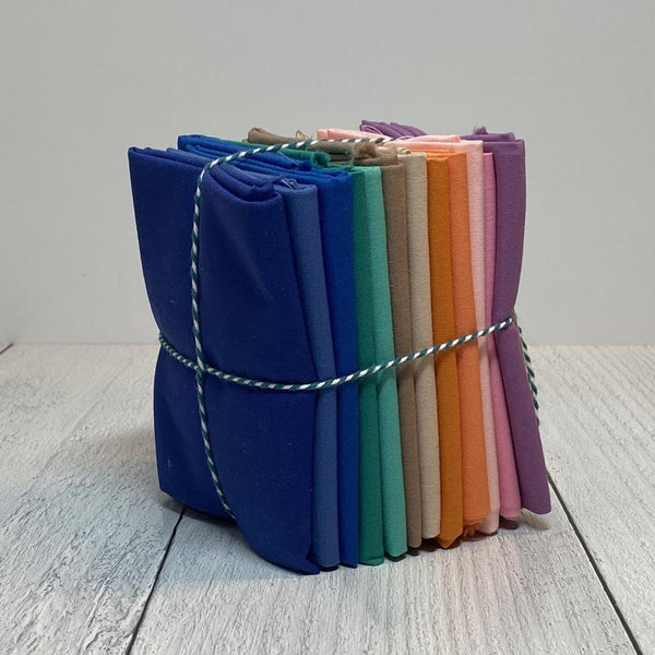 Fat Quarter Bundle of Kona Solids (12 Pieces) – gather here online