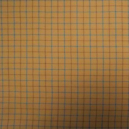Lady McElroy - Rupert - Antique Gold on 100% Wool Tweed Check Jacketing by Lady McElroy - - gatherhereonline.com