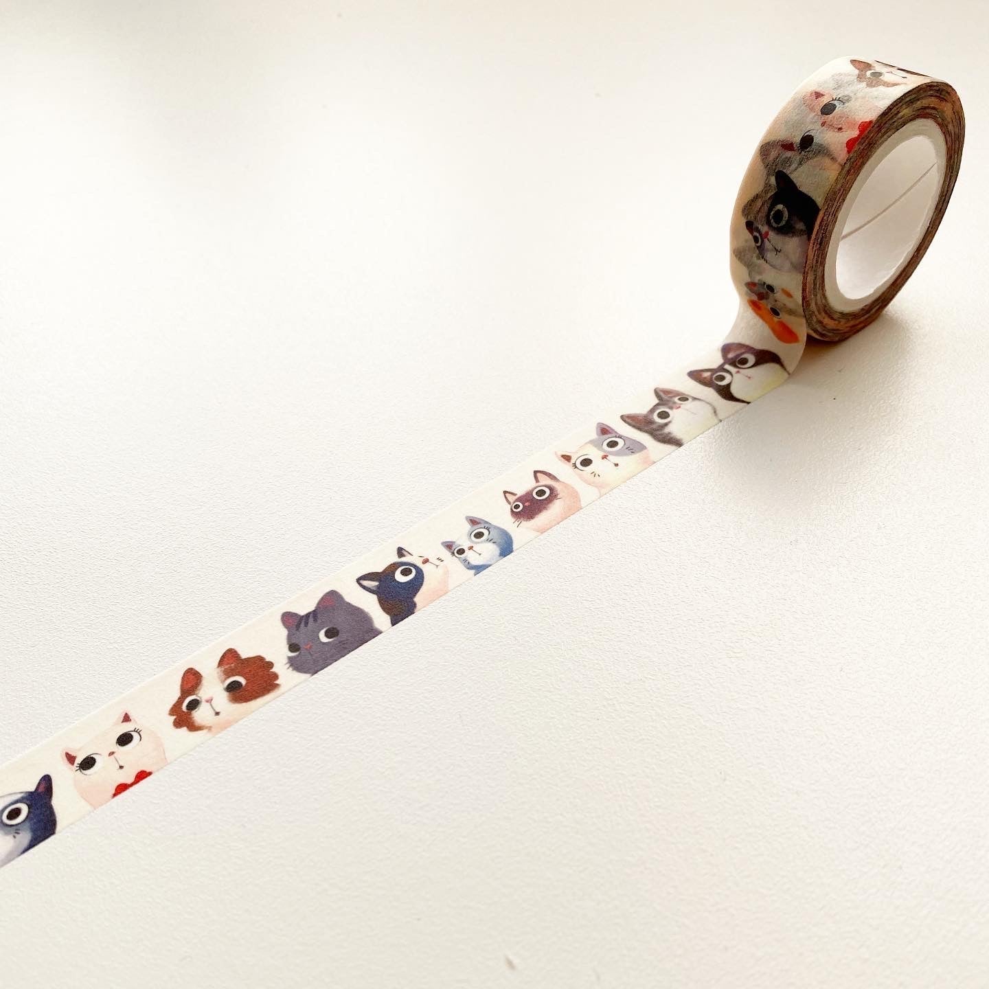 Little Red House-Cat Faces - 15mm Washi Tape-notion-gather here online