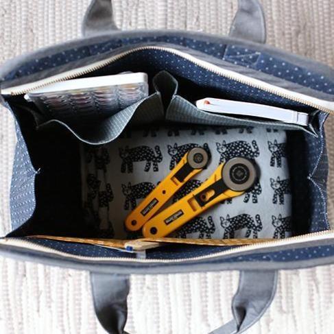 Noodlehead-Maker's Tote Pattern-sewing pattern-gather here online