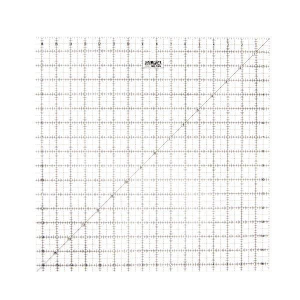Olfa - Frosted Advantage 16.5" x 16.5" Quilting Ruler - - gatherhereonline.com