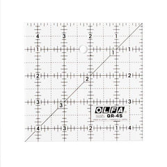Olfa - Frosted Advantage 4.5" x 4.5" Quilting Ruler - - gatherhereonline.com