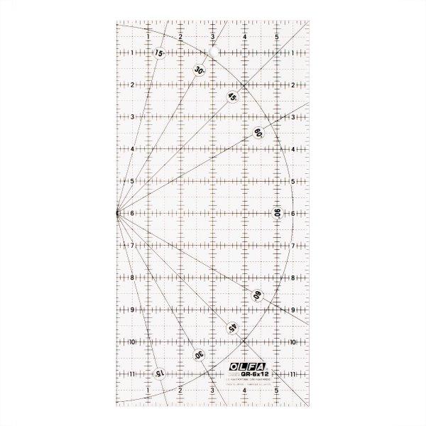 Olfa - Frosted Advantage 6" x 12" Quilting Ruler - - gatherhereonline.com