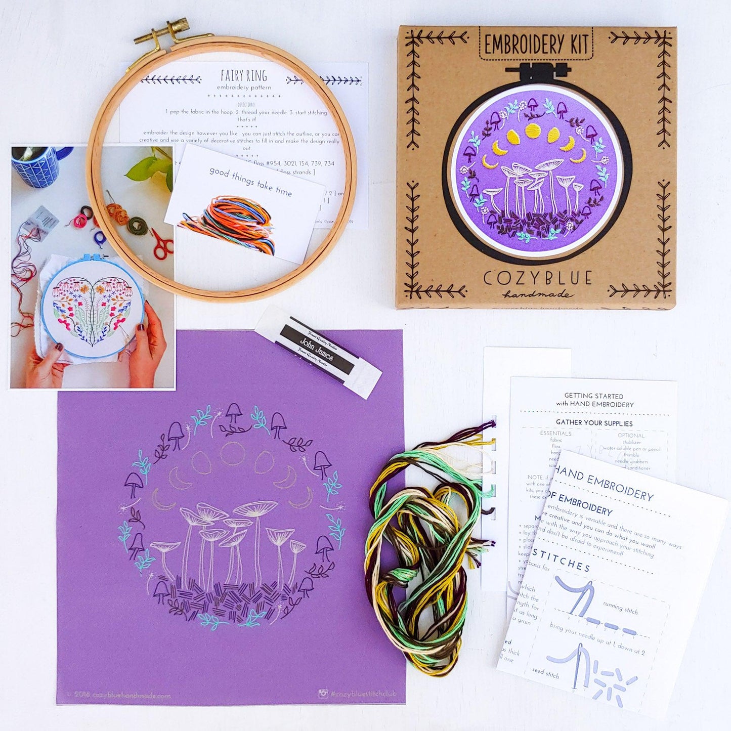 CozyBlue-Autumn Mandala Embroidery Kit-embroidery/xstitch kit-gather here online