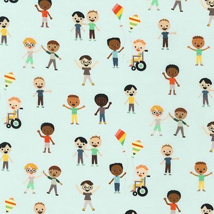 Robert Kaufman-Flying Kites Blue-fabric-gather here online