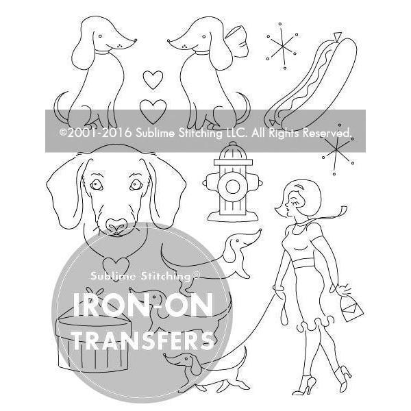 Sublime Stitching - Darling Dachsunds - Embroidery Pattern - Default - gatherhereonline.com
